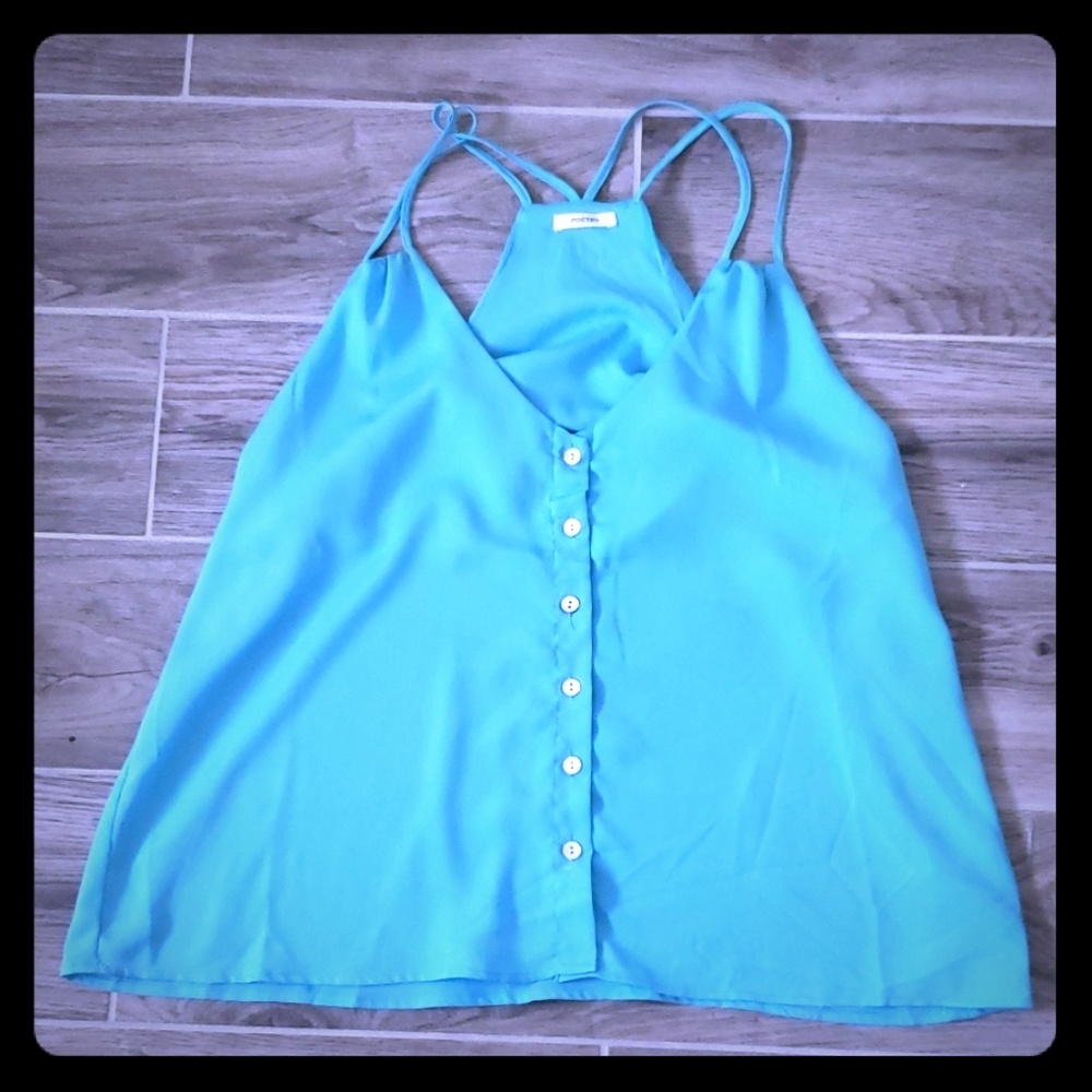 Like New Strappy Blue Tank Top